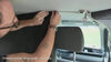 Fitting a KabinKurtain cab divider curtain in a VW van, no tools